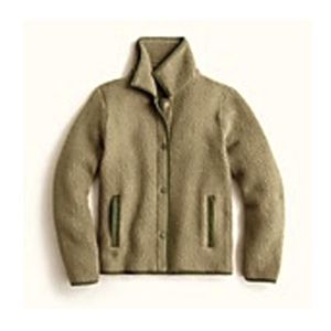 J. Crew Polartec fleece snap-front jacket